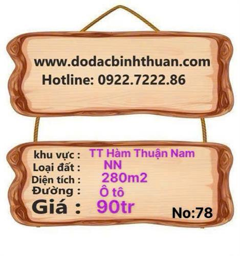 Đất sào TT Hàm Thuận Nam 