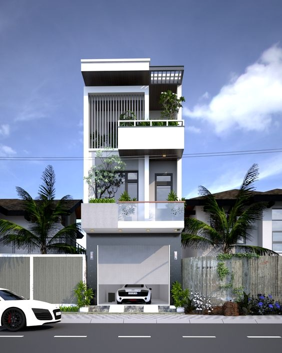 Say đắm mẫu thiết kế nhà ống đẹp 3 tầng 4m hiện đại, tiện nghi | Xây dựng nhà phố