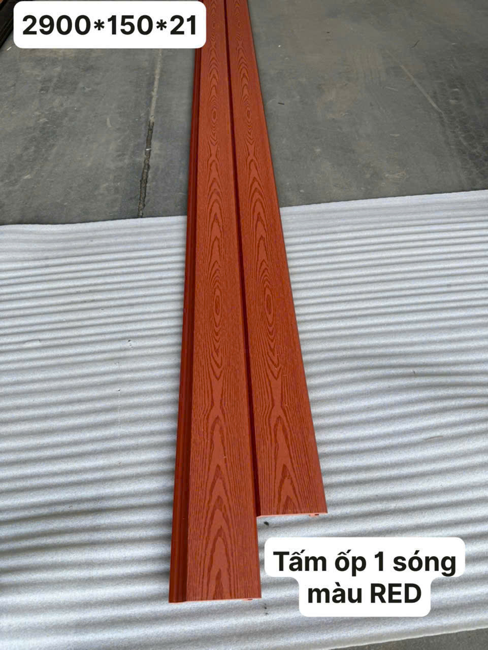 Tấm ốp sóng nhựa giả gỗ mẫu 2